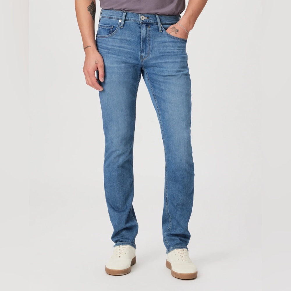 PAIGE Skinny Men's Jeans — Light to Medium Blue Wash